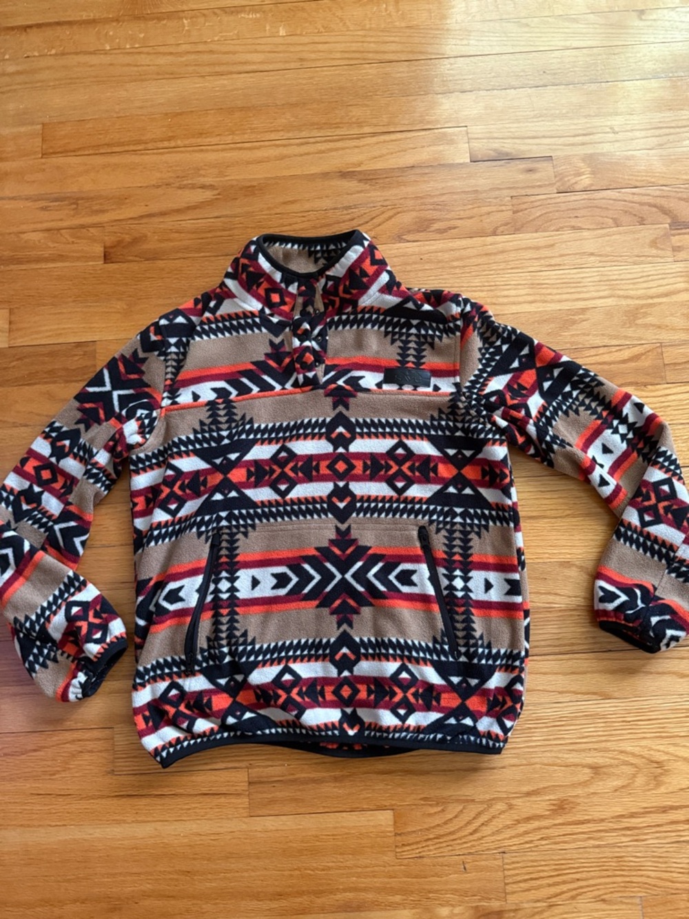 Kavu Cavanaugh Fleece Sweater Womens M SouthernWestern Astec Print B06